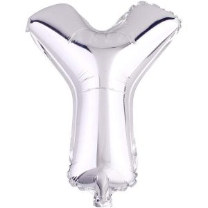 Y Harf İthal 16 İnç Gümüş Folyo Balon